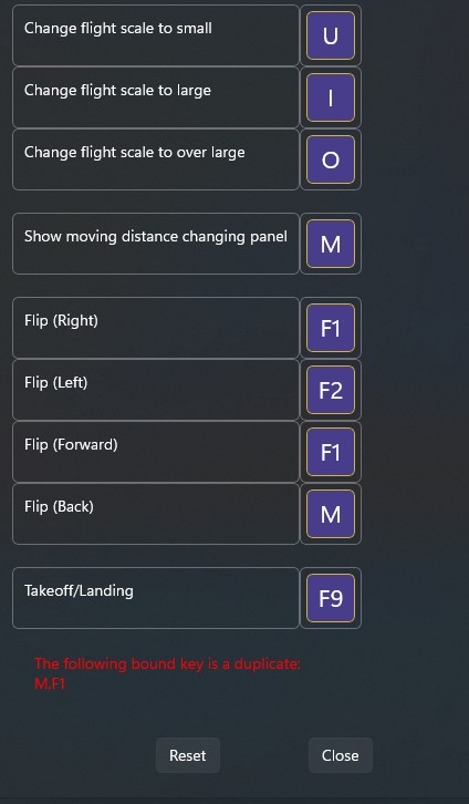 Drooone Key Binding