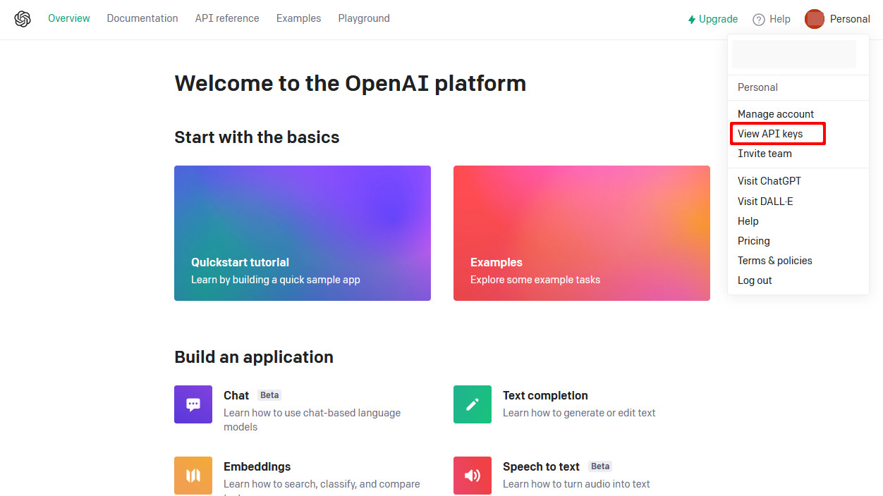 OpenAI - 認証情報の設定手順